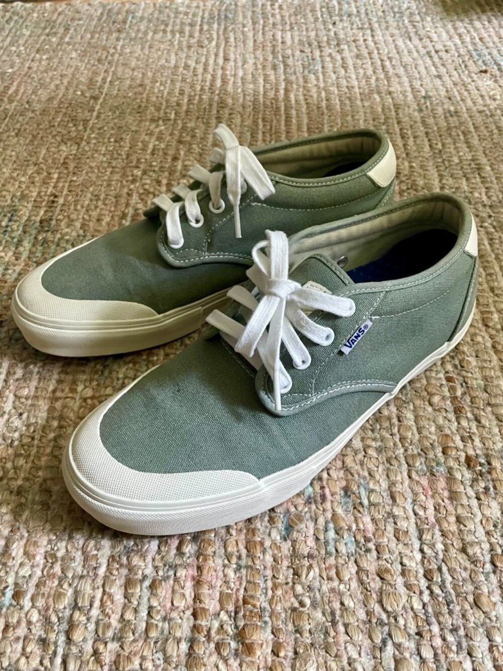 Vans Chima Ferguson Pro Sage Green Canvas Skate Shoes Men's 9 UltraCush EUC